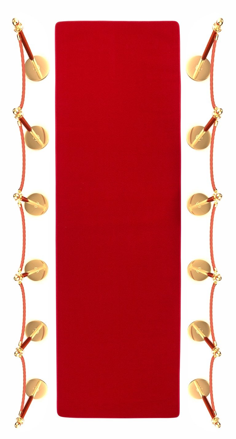 Trademark Innovations Red Carpet Aisle Runner (3' x 10') - Image 1